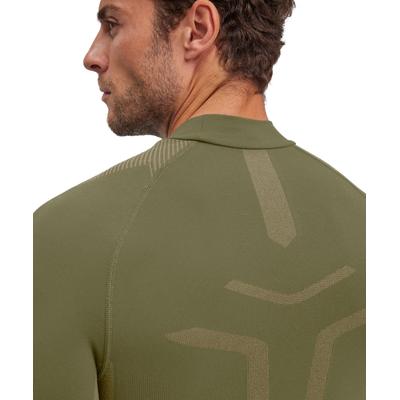Langarmshirt FALKE "FALKE Langarmshirt", Herren, Gr. L, grün (herb (7754)), Shirts Langarmshirt