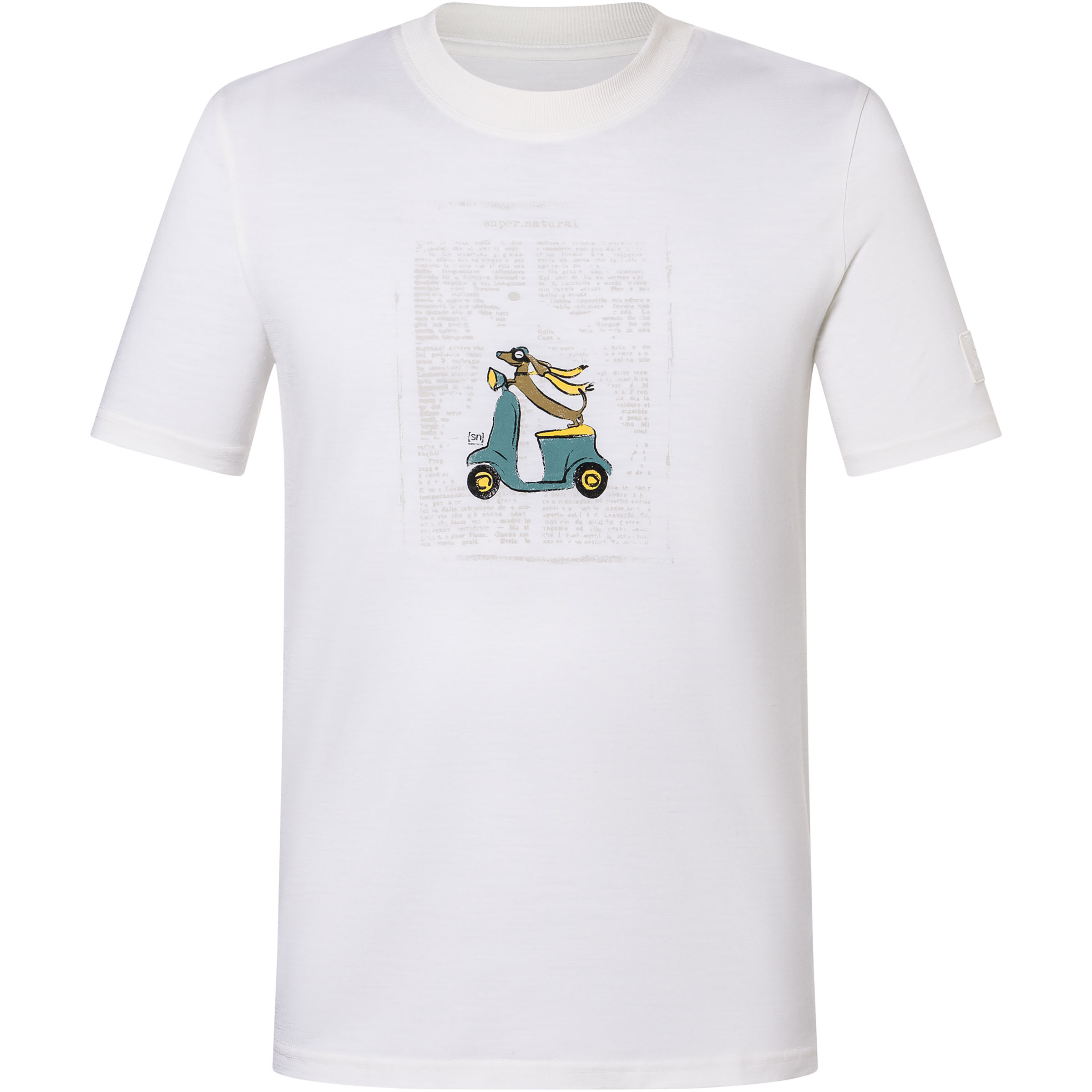 Super.Natural Racing Dachshund J Herren T-Shirts weiss Größe M Lifestyle Hautfreundlich Merinowolle