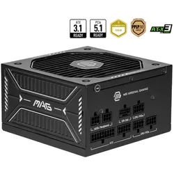 MSI MAG A650GLS PCIE5 650 Watt ATX 3.1 PCIe 5.1 80+ Gold Netzteil 135mm Lüfter