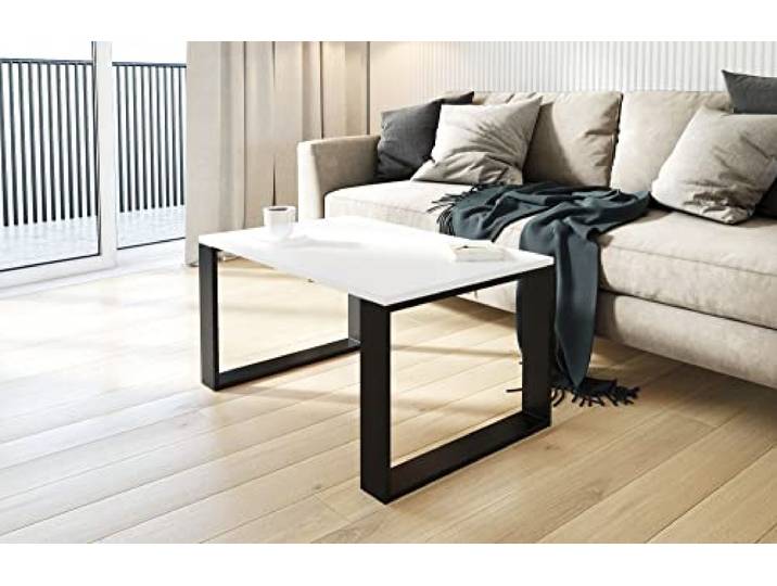 AKKE Couchtisch Wohnzimmertisch Beistelltisch Tisch Für Wohnzimmer Weiss 65 x 65 x 45