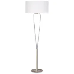 Trio Stehlampe Paris II Metall Silber Nickel matt