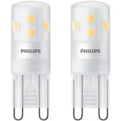 2er PACK PHILIPS LED G9 StiftsockellampeN 1,9 Watt wie 25 Watt warmweißes Licht
