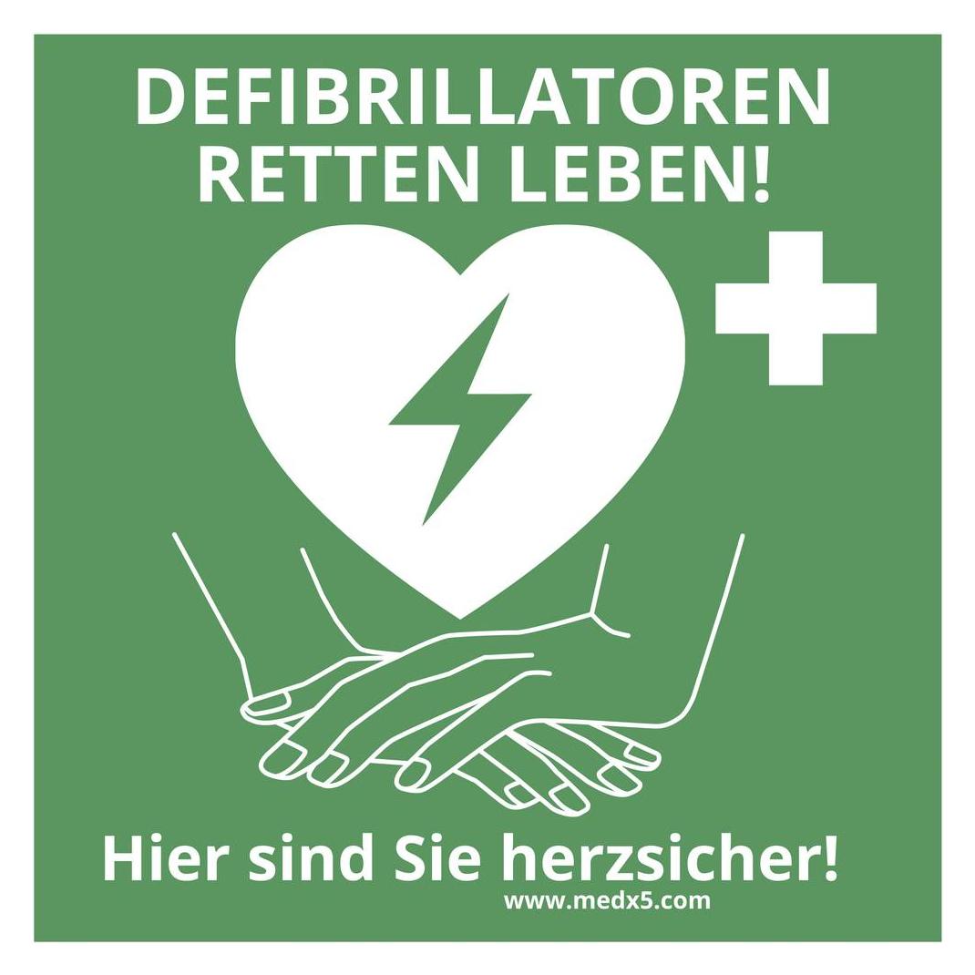 MedX5 Defibrillator AED-Standortaufkleber (AED-Z-AKL-10)