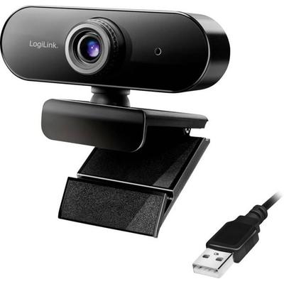 LogiLink UA0371 Full HD-Webcam Klemm-Halterung, Mikrofon