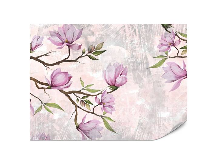 FOTOTAPETE für Schlafzimmer Rosa Magnolienblüten Botanisch 200x140