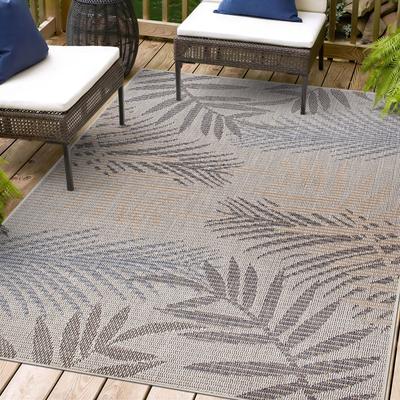World Rug Gallery Bahama Palm Frond Indoor/Outdoor Area Rug
