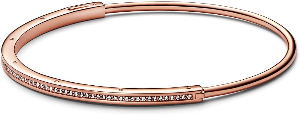 Jonc Pandora I-D Pavé Pandora Signature Femme