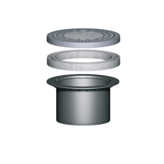 GRAFOTTOGMBH Teleskop-Domschacht 600 UNI schw. ohne Tankabdeckung 08441438