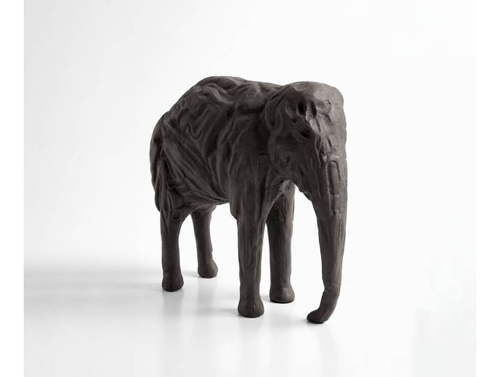 Figur Tembo B36 x T13 x H35 cm Aluminium Basalt Handgemacht, Wohnaccessoires
