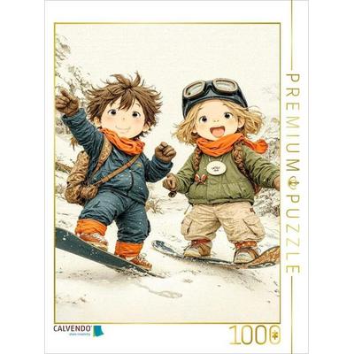 CALVENDO Puzzle Juchhu, endlich Schnee | 1000 Teile Lege-Größe 64x48cm Foto-Puzzle für glückliche Stunden, Sonstige von , Calvendo Puzzle
