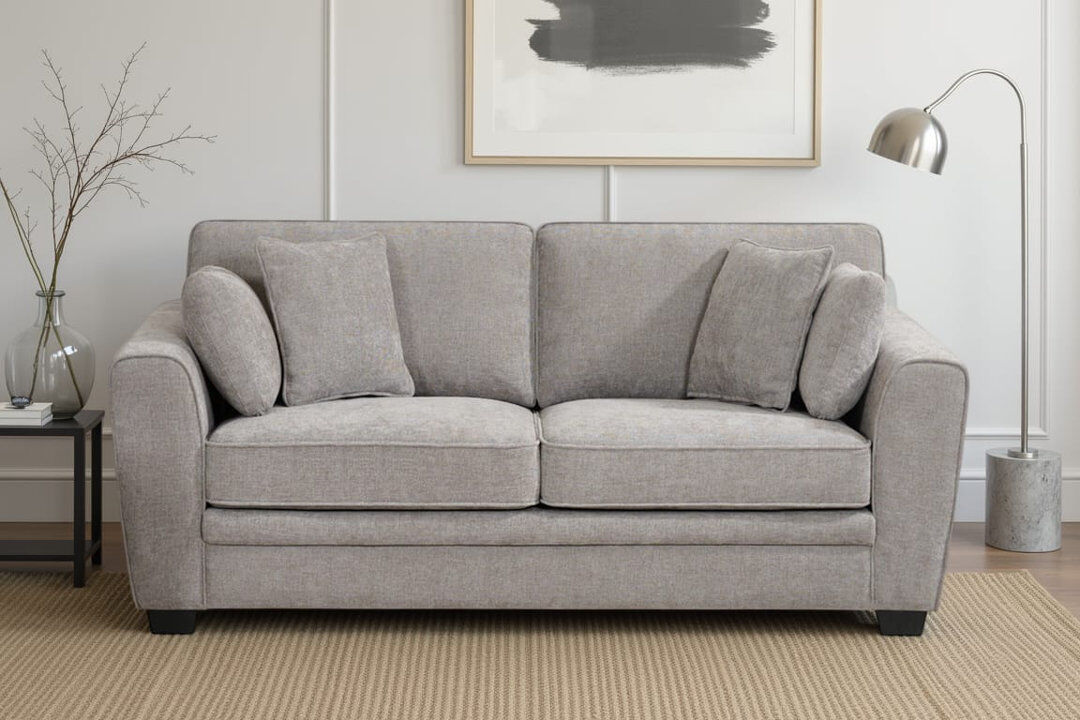 Mercer41 Hughey 2 Seater Chenille Sofa Grey 172 cm