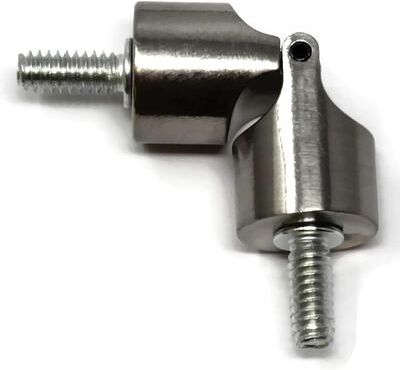 Urbanest 3/4 inch Adjustable Corner Curtain Rod Connector Hinged Elbow for Corner Window