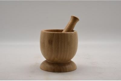 Heim Concept Bamboo Mortar and Pestle DIA 11.8*18CM - Diameter 11.8cm; Height 18cm