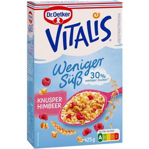 Dr.Oetker Müsli Vitalis Weniger süß, Knusper Himbeer, 425g