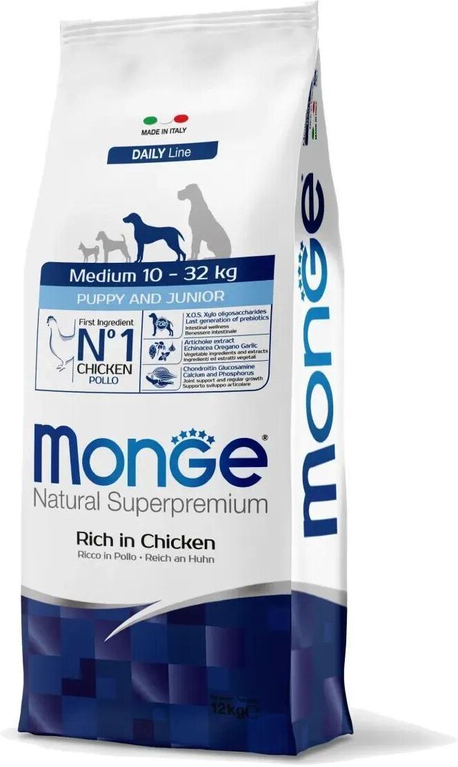 Kit Risparmio 2x12KG Monge Natural Superpremium Puppy e Junior Medium POLLO