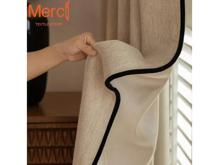 Nouveau Style chinois Jacquard Chenille épaissi occultant rétro coton et lin rideaux pour salon salle à manger chambre personnalisé