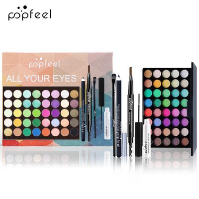 Complete Eye Makeup Set, Eyeshadow Palette, Mascara, Eyeliner, Eyebrow Pencil, Makeup Kit Box For Gifts b