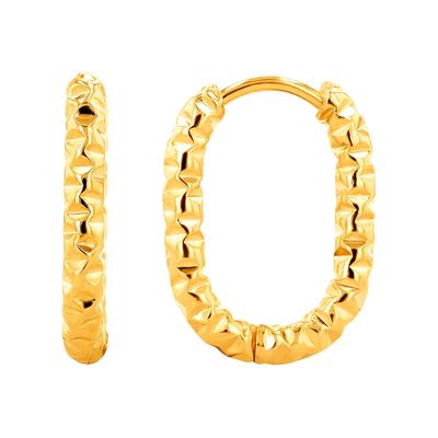 Paar Creolen LADY, gold (goldfarben), Ohrringe, Damen