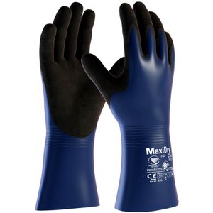 ATG Chemikalienschutzhandschuhe MaxiDry Plus, 56-530, Typ A, aus Nitril, lange Stulpe, Größe 8 / M, 12 Paar