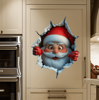 Inspire Curations FestiveGlow Christmas Santa Wall Stickers Waterproof Peel & Stick Holiday Decor FestiveGlow Christmas Santa Wall Stickers Waterproof Peel & Stick Holiday Decor