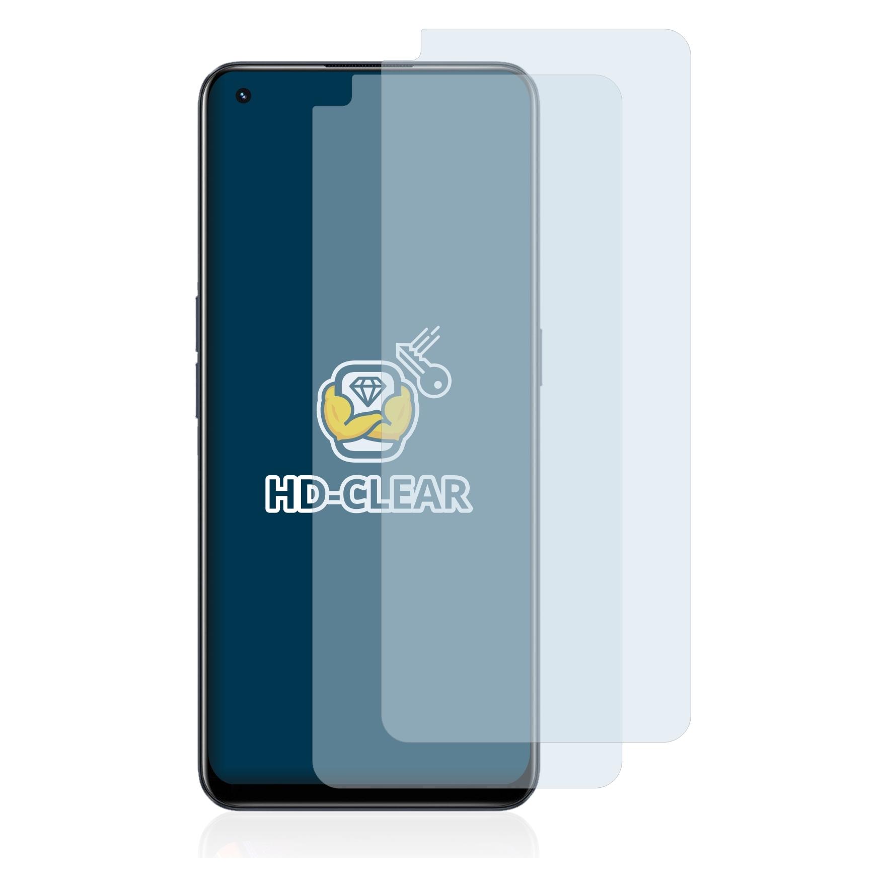 Brotect Schutzfolie für realme 9 Pro Plus Displayschutz Displayschutzfolie Folie Klar Transparent (2 Stk., Realme 9 Pro Plus) (1844353)
