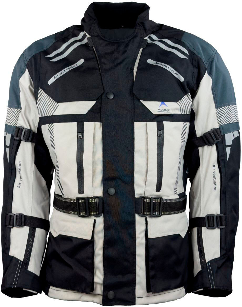 Motorradjacke ROLEFF "Kodra RO" Gr. M, schwarz (schwarz, grau, ro 775), Jacken, M, Obermaterial: 100% Polyester. Innenfutter: 100% Polyester, Motorradjacke, Mit Sicherheitsstreifen