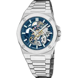 Festina Automatik Herren Automatik F22006/2 - blau,Edelstahl - 42mm