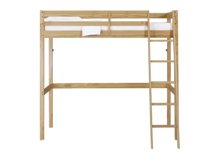 Lit Mezzanine 90x190 cm BLOOM en pin massif naturel