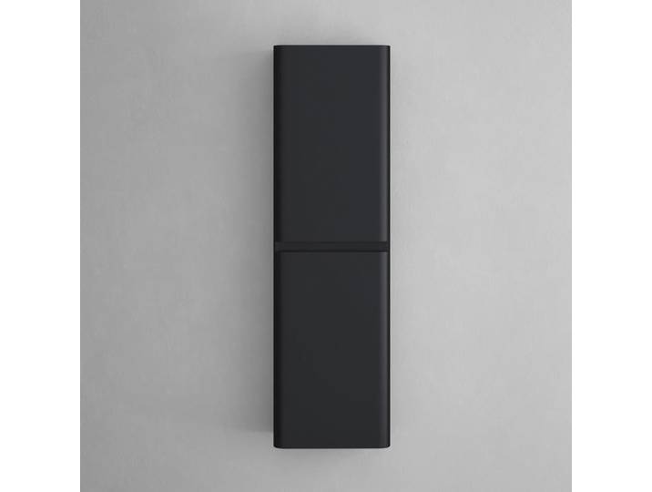 Sogood Meuble Colonne Salle de Bain Suspendu 35x20x120cm Colonne de Rangement Armoire Latérale Noir Mat Design Lucca