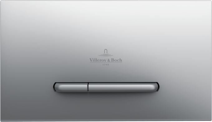 Villeroy und Boch Villeroy & Boch ViConnect WC-Betätigungsplatte 92218069 2-Mengen-Spülung, Kunststoff, Chrom Edelmatt