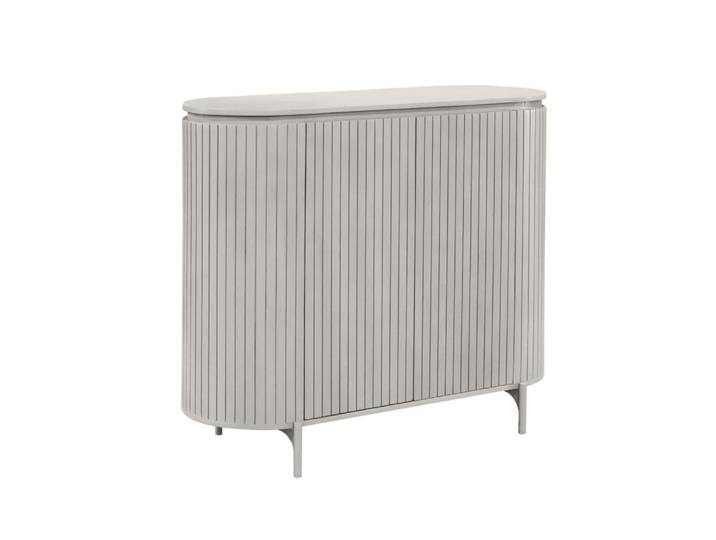 Buffet 2 portes en bois rainuré gris