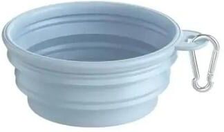 Inspired Finds Collapsible Silicone Dog Travel Bowl For Food & Water Portable Pet Feeding Dish blue 1000ml 33.81 Fl Oz