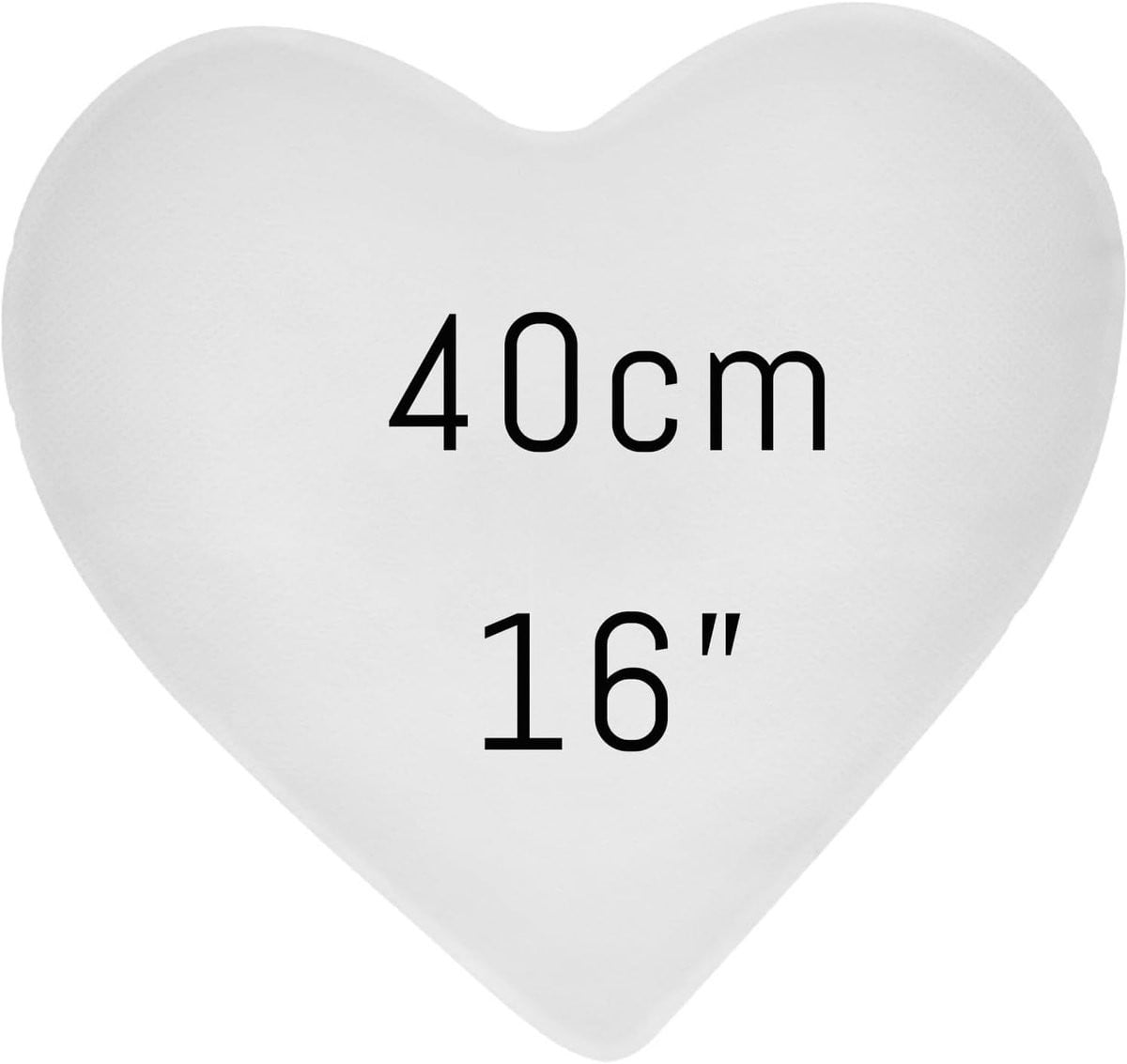 Set van 2 hartvormige kussens van microvezel met stevige rugondersteuning, 40 cm
