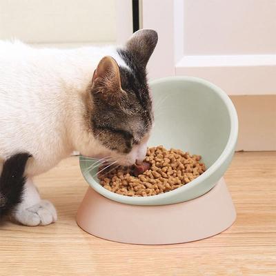 Snug & Styled ComfortTilt Adjustable Raised Pet Bowl For Cats & Dogs Non Slip Feeding Dish white