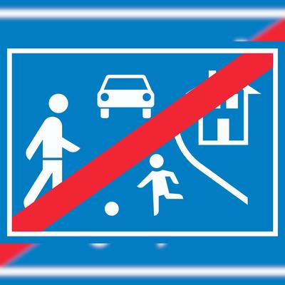 HB-Druck Spielstraße Ende Schild A1 (594x841mm)