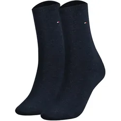 TOMMY HILFIGER Damen Socken, 2er Pack - Classic, Strümpfe, einfarbig Blau / 35-38