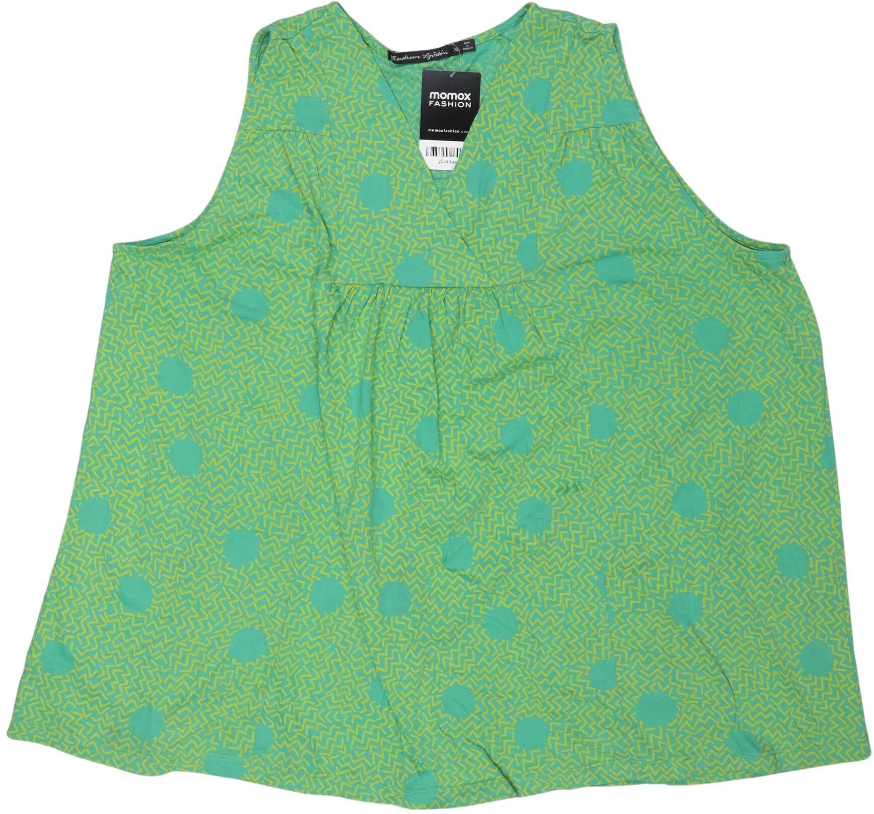 Gudrun Sjödén Damen Top, Hellgrün, Gr. XL, Baumwolle - Second Hand