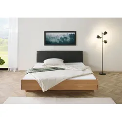 Bett Eiche 160x200x85 natur geölt, Kopfteil anthrazit FICHTELBERG #26