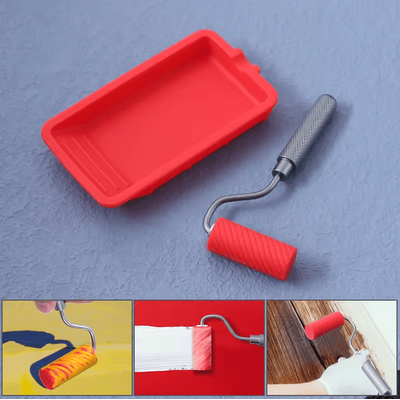 1 7 8" Glue Roller Kit With Aluminum Handle & Tray Precision Adhesive Applicator Tool glue Coating Tools