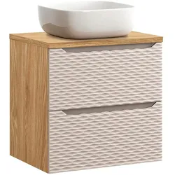 WASCHTISCH 60cm Elora Beige und Holz