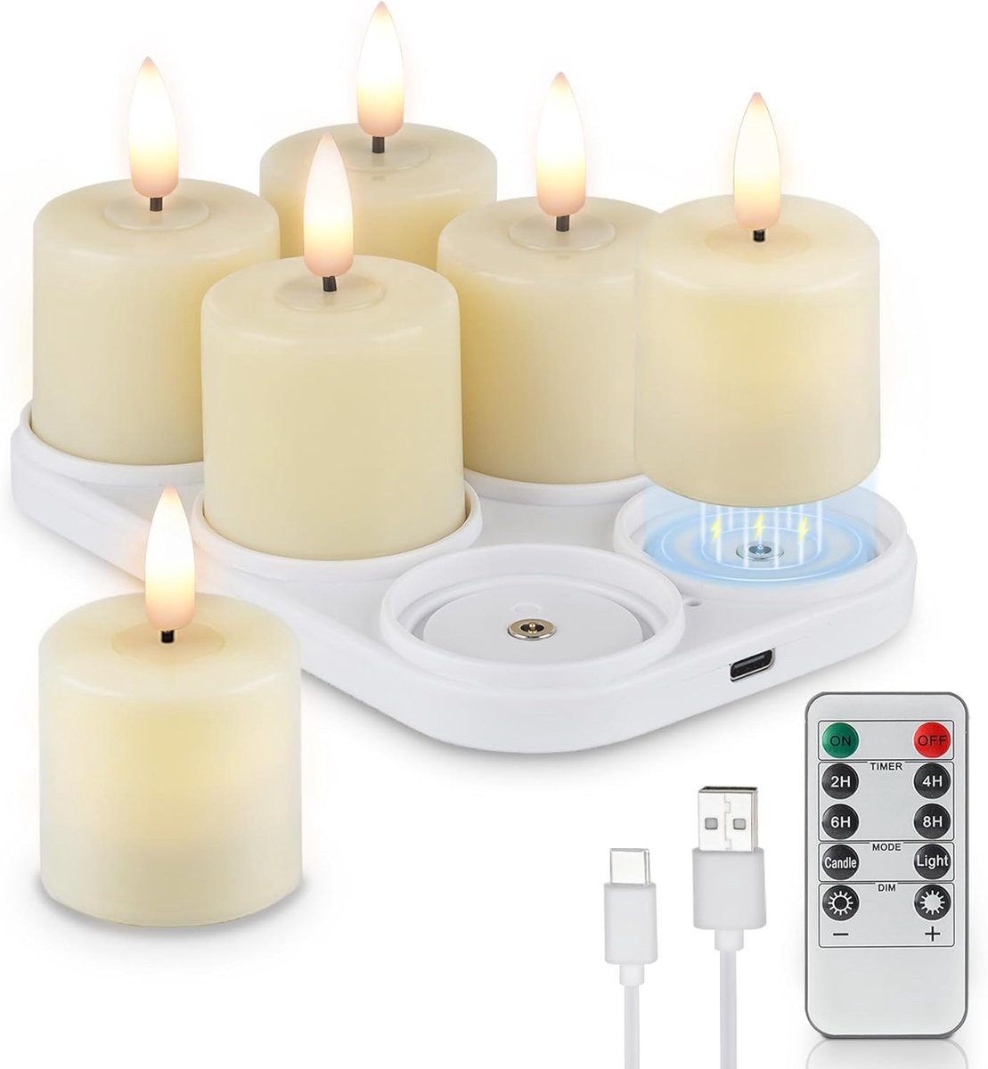Oplaadbare LED waxinelichtjes voor tafeldecoratie