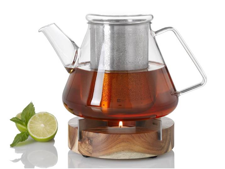 AdHoc Teekanne Set aus Teekanne Orient+ und passendem Stövchen Tuto, 1,5 l, (Sparset, Tee-Set), hochwertiges Material & preisgekröntes Design