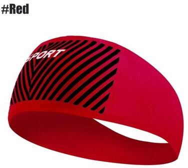 Uplift Picks Absorbent Sports Sweat Headband For Running And Cycling red