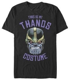 Men's Big & Tall Thanos Costume Tee by Marvel in Black (Size 3XLT)
