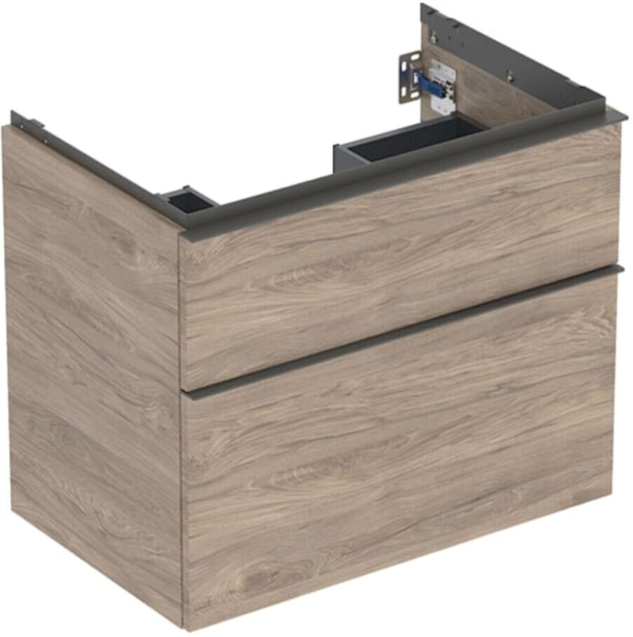 Geberit Waschtischunterschrank iCon 74x61,5x47,6cm, 2 L, nuss/Griff la. ma (502304JR1)