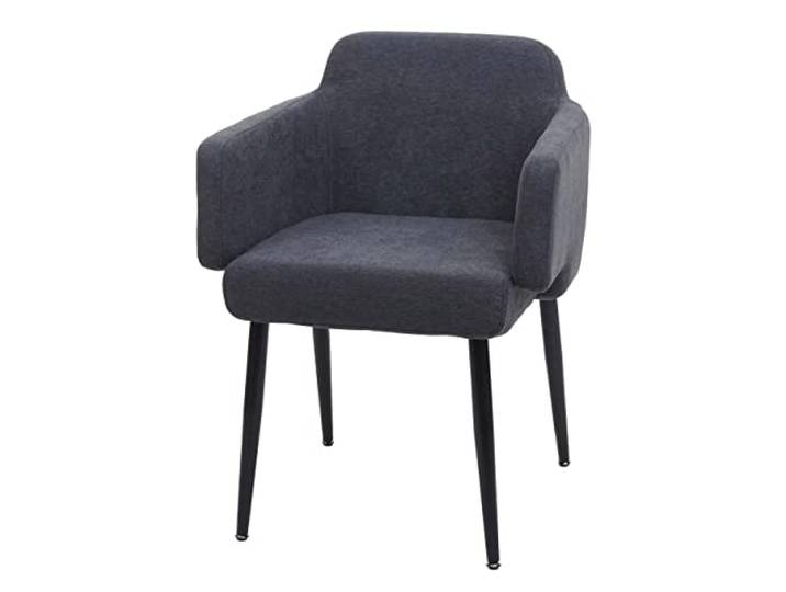 Mendler Esszimmerstuhl HWC-L13 Stoff/Textil Metall FSC® - anthrazit