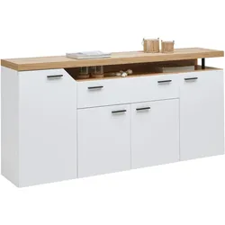Sideboard Nico Weiß/Eichefarben