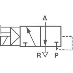 Norgren, Zubehör Druckluftwerkzeug, Mechanischbetätigtes Pneumatik-Ventil V50A413A-A213A 24 V/DC Gehäusemat