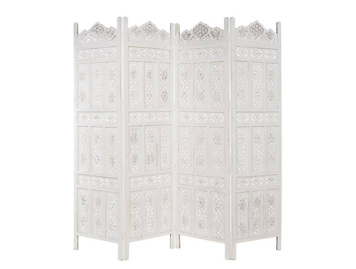 Butlers Paravent Estella, Weiß, Holz, 180x176x2.5 cm, Wohnzimmer, Raumteiler, Paravents