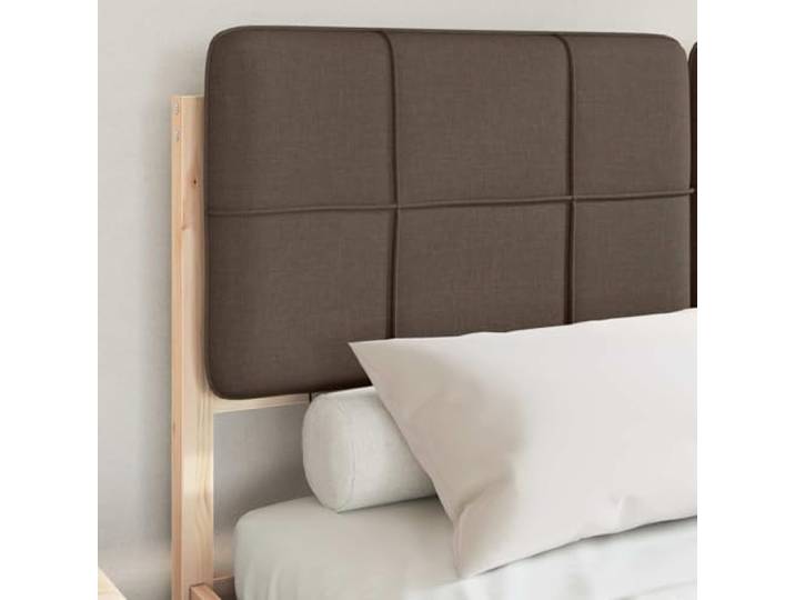 KTHLBRH Doppelbett 160 x 200 cm Kiefer massiv Gepolstertes Kopfteil, rechteckiger Rahmen, minimalistischer Stil, Naturholz